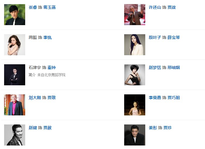 红楼梦2010版演员表