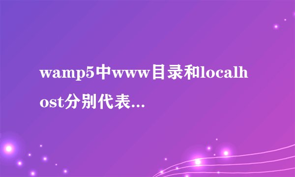 wamp5中www目录和localhost分别代表什么呀？