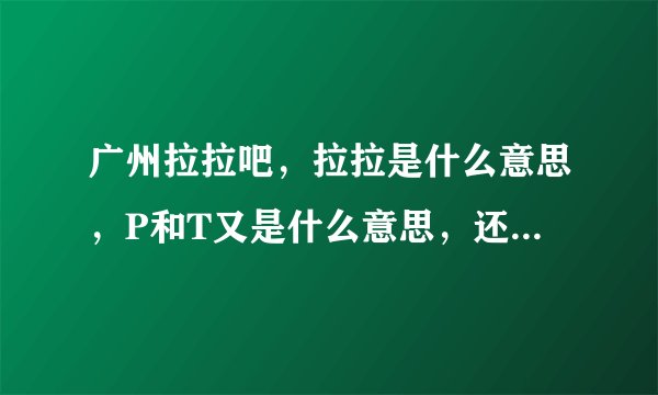 广州拉拉吧，拉拉是什么意思，P和T又是什么意思，还有个英文les也不懂