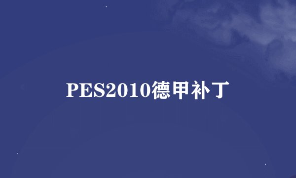 PES2010德甲补丁