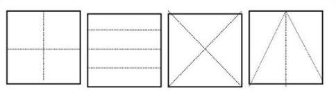 正方形平均分成四份有几种方法