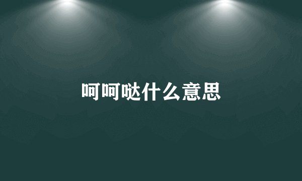 呵呵哒什么意思