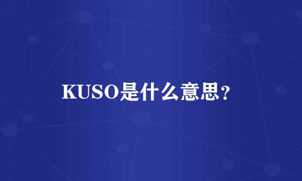 KUSO是什么意思？